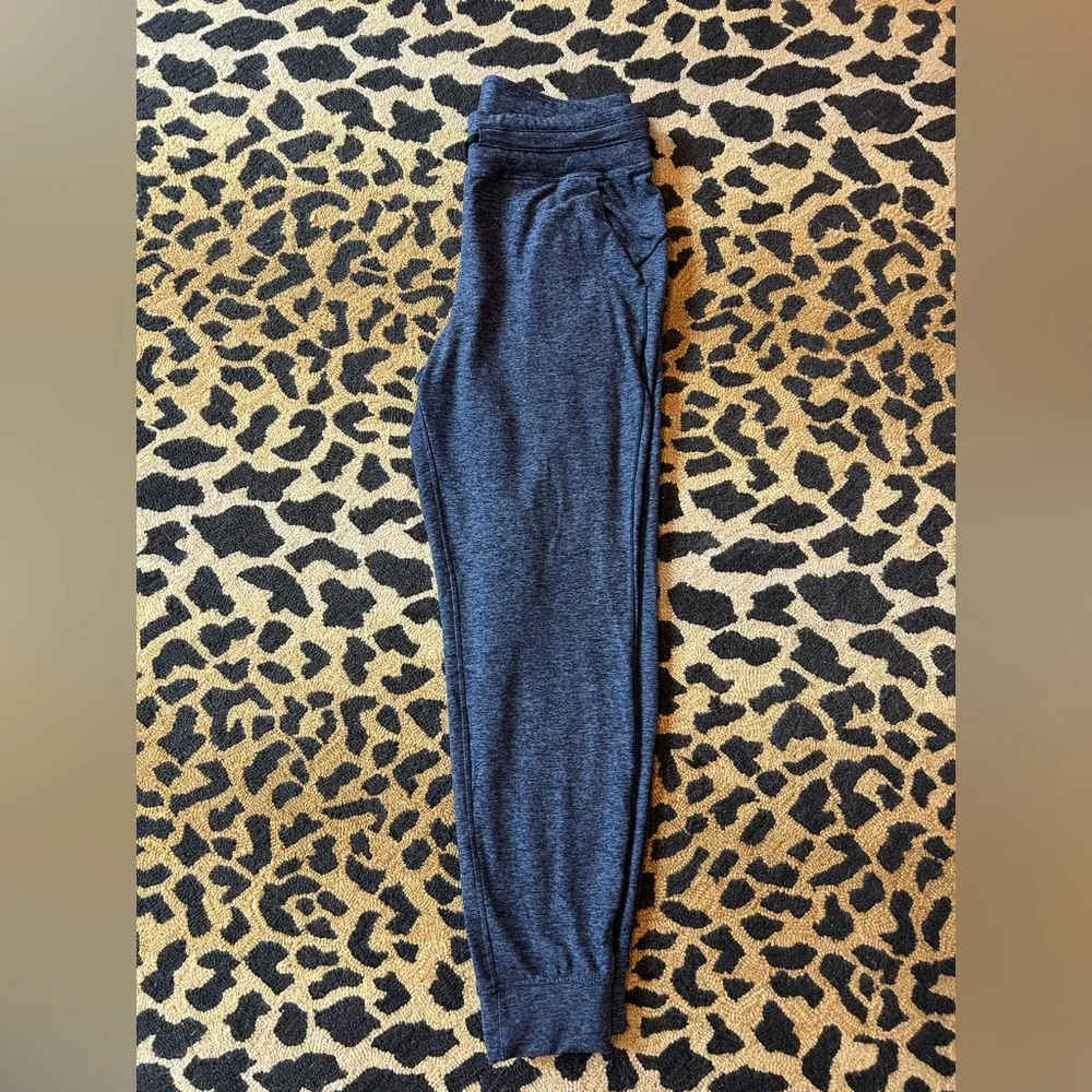 Lululemon Navy Heathered Jogger Pants Size 10 Drawstring Athleisure Travel